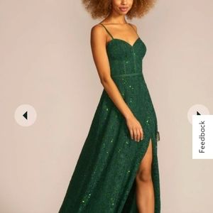 David's Bridal Corset Dress Juniper Color Size 4